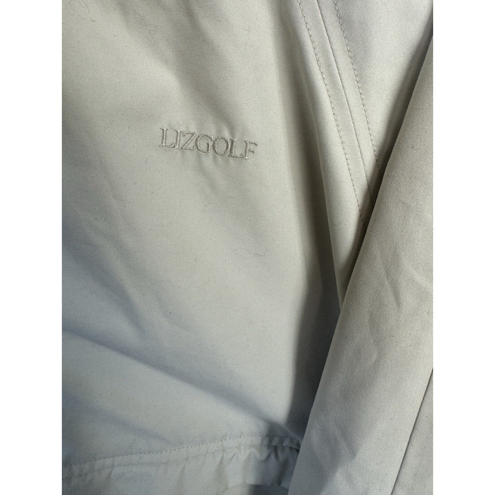 VTG LizGolf Liz Claiborne Tan Pullover Golf Windbreaker Jacket Rain‎ Coat Sz L - Picture 6 of 16